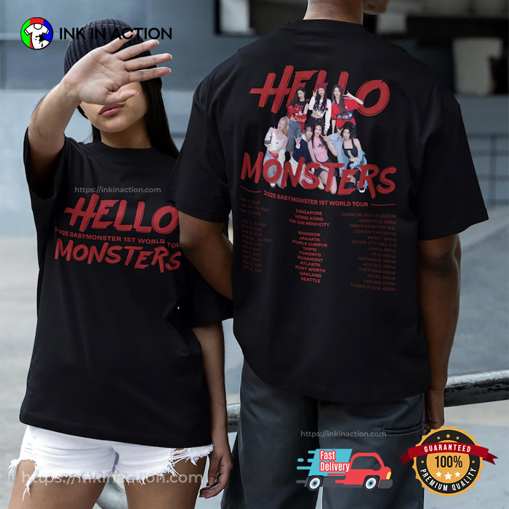 BABYMONSTER【HELLO MONSTER】ソウルコン　Tシャツ【黒】 Pre-Order] BABYMONSTER - 