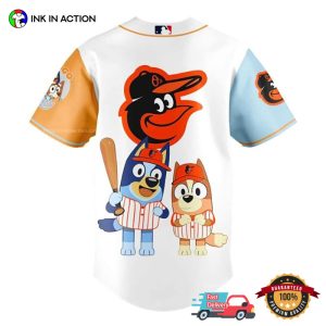 Baltimore Orioles Bluey And Bingo Baseball Jersey
