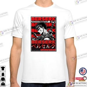 Berserk Black Swordsman Anime Fans T shirt 3