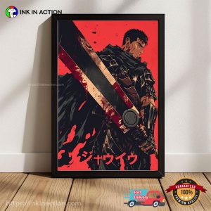 Berserk Guts Black Swordsman Graphic Wall Art