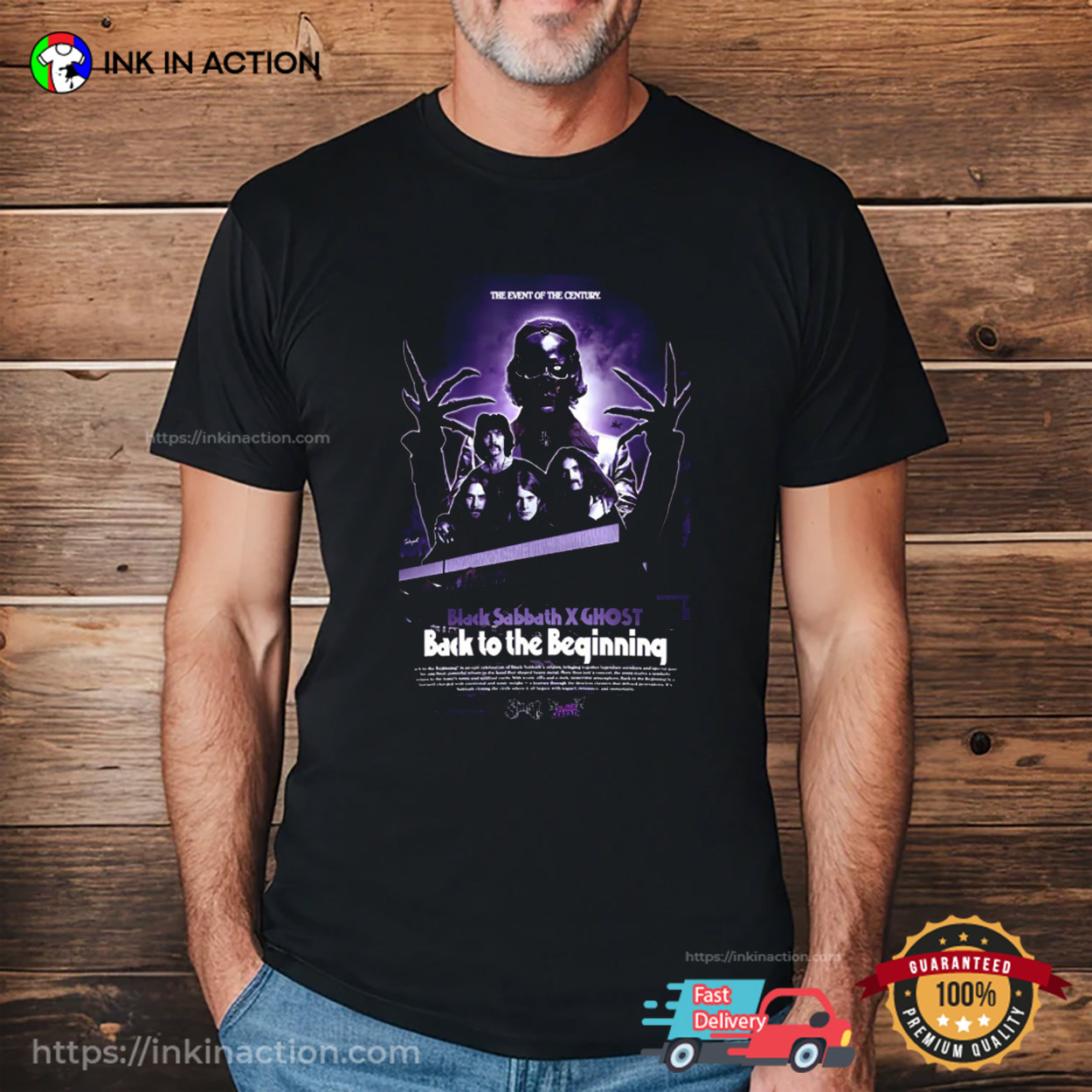 Black Sabbath X Ghost Back To The Begining Tour Poster Tee Black Sabbath X Ghost Back To The Begining Tour Poster Tee