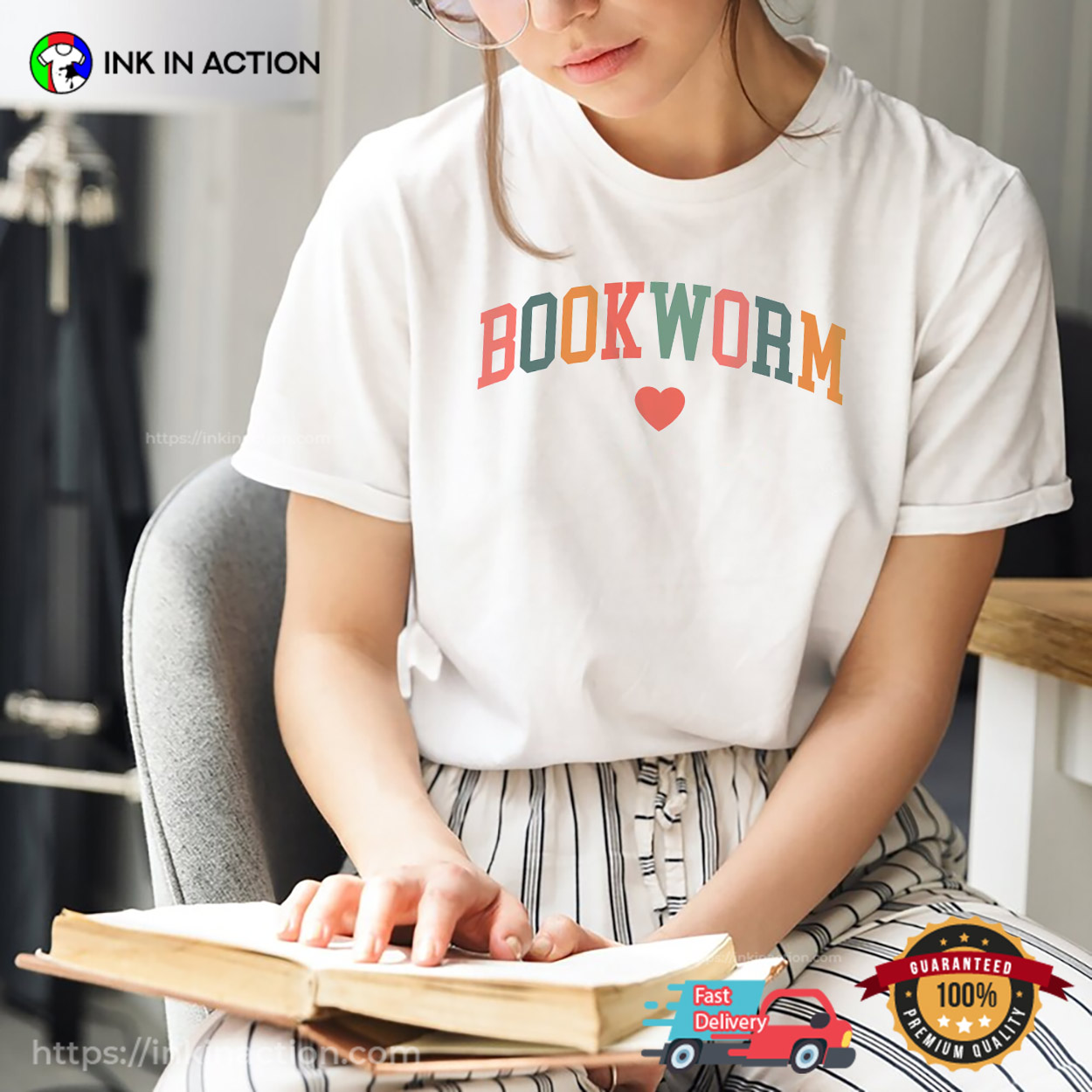 Bookworm T-shirt, Gifts For Readers Bookworm T-shirt, Gifts For Readers