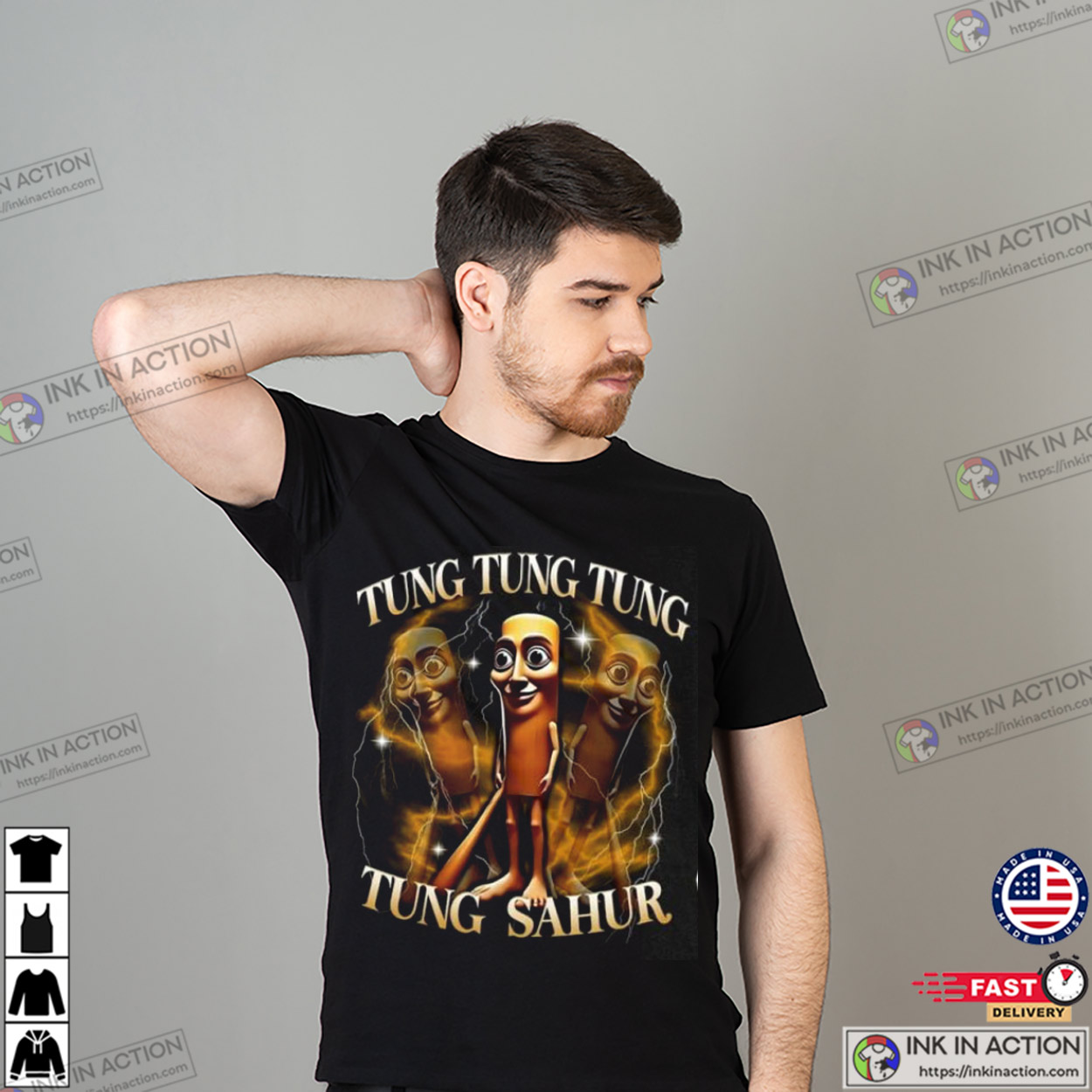 Brainrot Tung Tung Tung Sahur Funny Baseball Bat Meme T-Shirt Brainrot Tung Tung Tung Sahur Funny Baseball Bat Meme T-Shirt