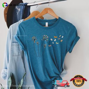 Cats Flower Fly Dandelion Comfort Colors T shirt 3