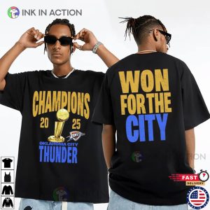 Champions 2025 OKC Thunder NBA 2 Sided Shirt