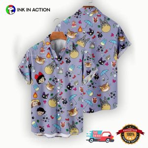 Chibi Studio Ghibli Characters Aloha Shirt
