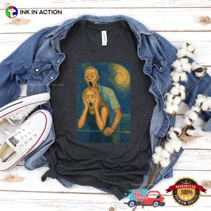 Coldplay Concert Cheating Scandal Funny Van Gogh Scream Tee