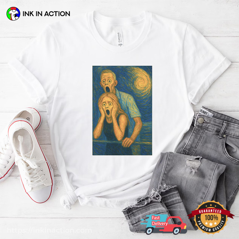 Coldplay Concert Cheating Scandal Funny Van Gogh Scream Tee Coldplay Concert Cheating Scandal Funny Van Gogh Scream Tee