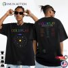 Coldplay Music Of The Spheres World Tour 2025 Dates 2-sided T-shirt