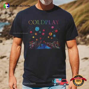 Coldplay Space Colorful Art T shirt 2