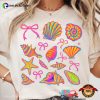 Coquette Colorful Seashell Summer Vibes Shirt