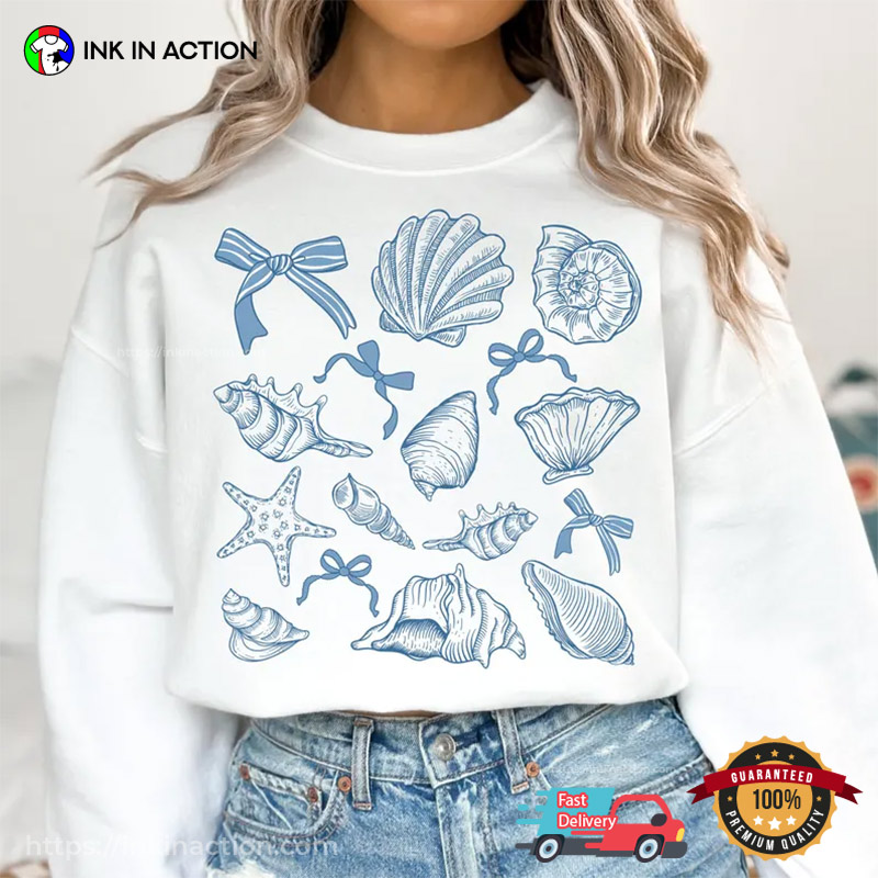 Coquette Seashell Summer Beach Vibes Shirt
