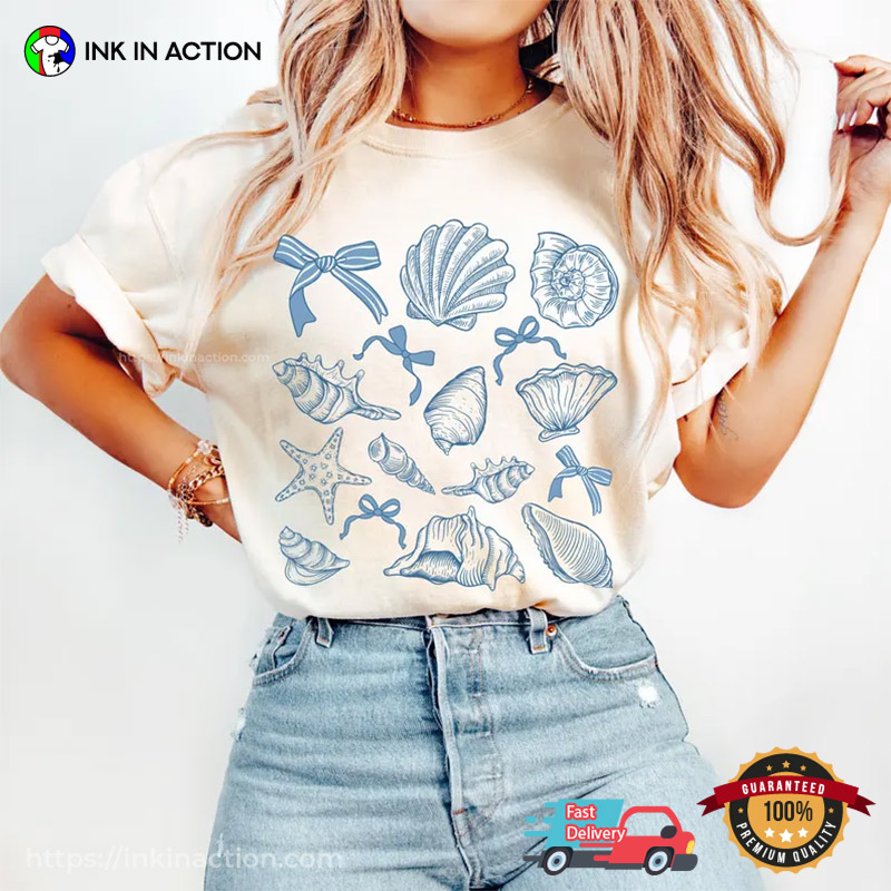 Coquette Seashell Summer Beach Vibes Shirt