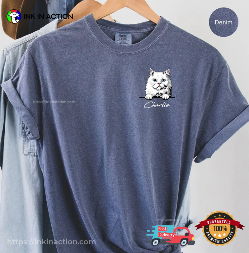 Custom Cat And Name Comfort Colors T-shirt Custom Cat And Name Comfort Colors T-shirt