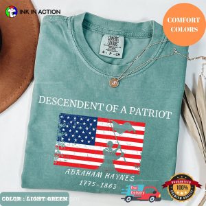 Custom Descendant Of A Patriot Comfort Colors T shirt 2
