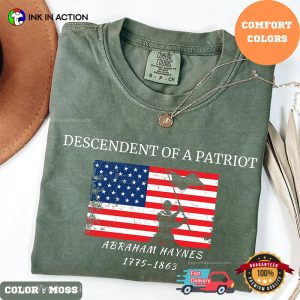 Custom Descendant Of A Patriot Comfort Colors T shirt 3