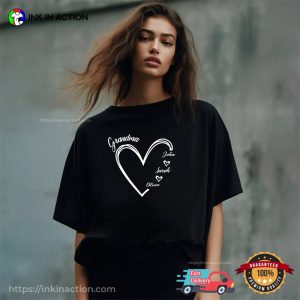 Custom Grandma Grandpa And Grandkids With Love T-shirt