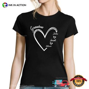 Custom Grandma Grandpa And Grandkids With Love T shirt 3