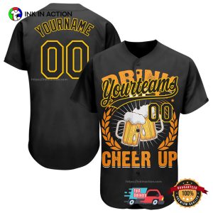 Custom International Beer Day Bring Cheer Up Baseball Jersey