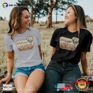 Custom National Park Sign Family's Advanture Retro Comfort Colors T shirt 2