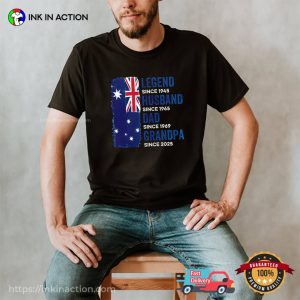 Custom Year Legend Husband Dad Grandpa, Australia Dad Gift T-shirt