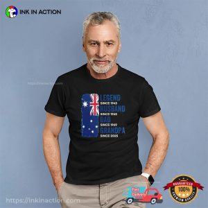 Custom Year Legend Husband Dad Grandpa, Australia Dad Gift T-shirt
