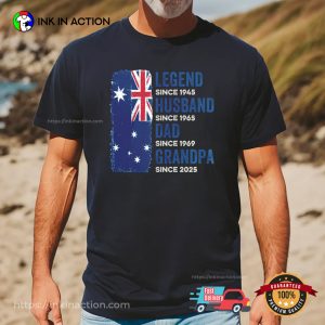 Custom Year Legend Husband Dad Grandpa, australia Dad Gift T shirt 3