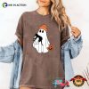 Cute Ghost And Black Cat Comfort Colors T-shirt