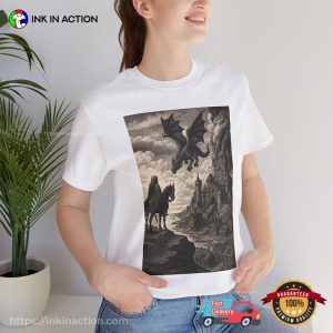 Dark Fantasy Medieval Dragon Knight Unisex T shirt 2