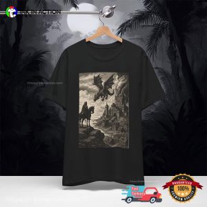 Dark Fantasy Medieval Dragon Knight Unisex T shirt 3