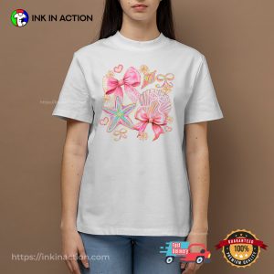 Floral Coquette Seashell Boho Summer Shirt