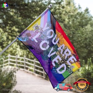 Floral LGBTQ You Are Loved Pride Flag