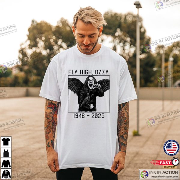 Fly High Ozzy 1948 2025 RIP Ozzy Osbourne Shirt - Print your thoughts ...