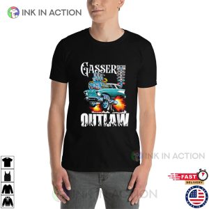 Gasser Outlaw Class Vintage Drag Racing Race Car T Shirt 2