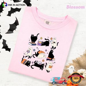 Ghost Black Cat Bookish Comfort Colors T-shirt