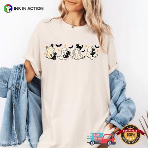 Ghost Cat Halloween Night Comfort Colors T-shirt