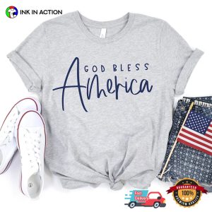 God Bless America Patriotic Comfort Colors Tee