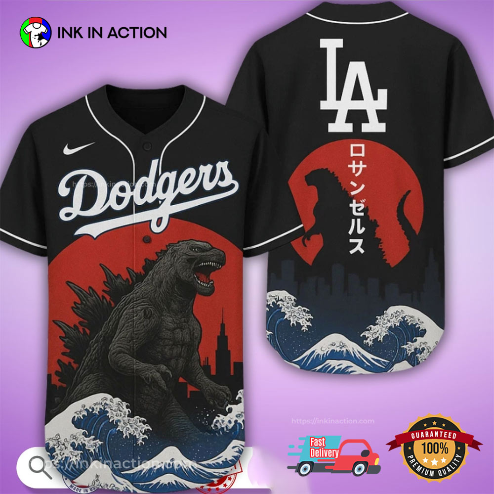 Godzilla Los Angeles Dodgers Japan Edition 2025 Baseball Jersey Godzilla Los Angeles Dodgers Japan Edition 2025 Baseball Jersey
