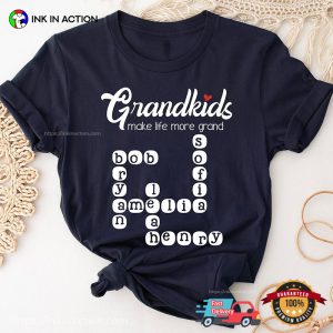 Grandkids Make Life More Grand Crossword Puzzle T-shirt