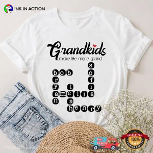 Grandkids Make Life More Grand Crossword Puzzle T shirt 2