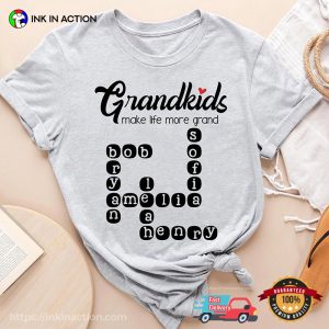 Grandkids Make Life More Grand Crossword Puzzle T shirt 3
