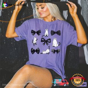 Halloween Ghost Cat Coquette Comfort Colors T-shirt