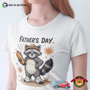Happy Father's Day Raccoon Dad T shirt 2