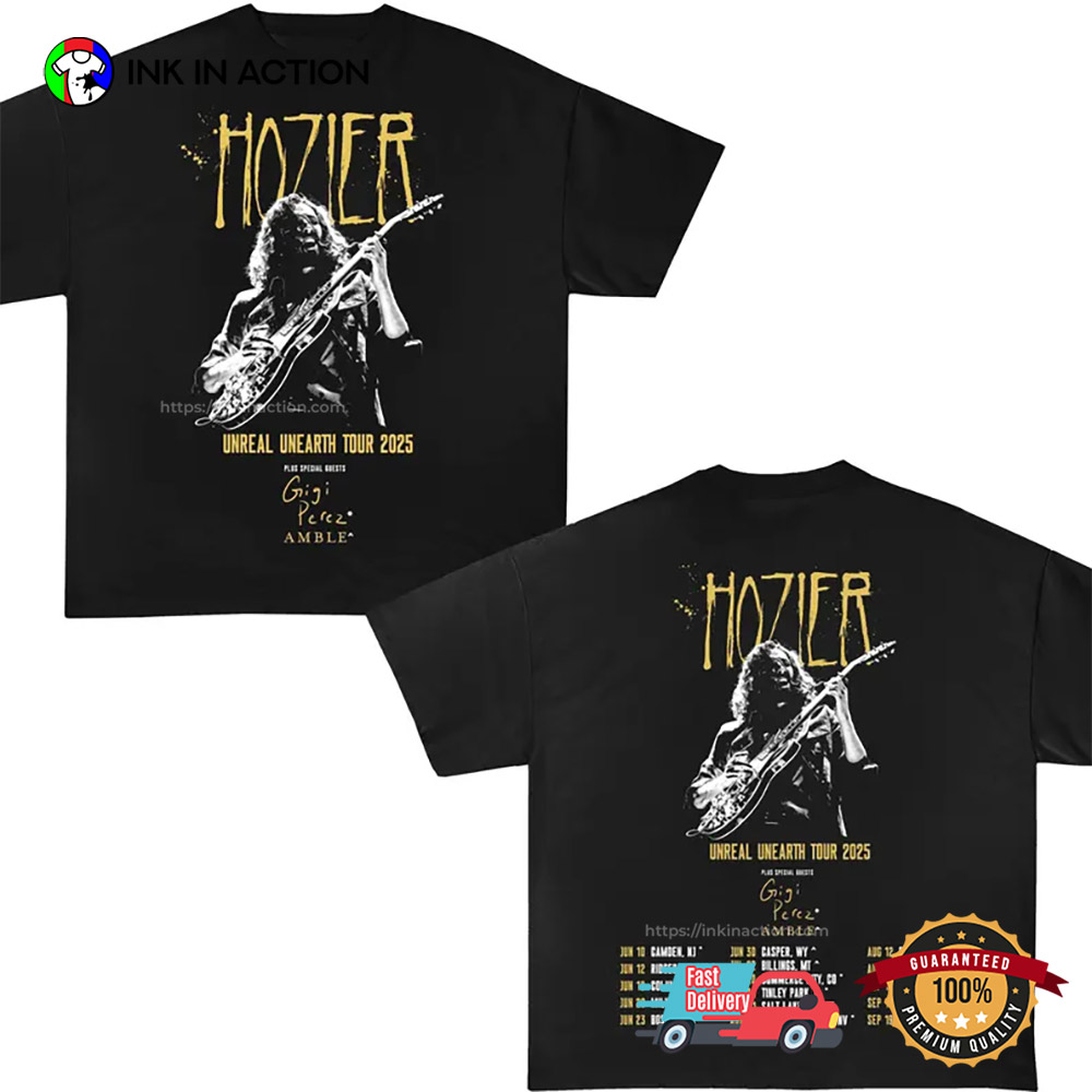 Hozier Unreal Unearth 2025 2 Sided T-shirt Hozier Unreal Unearth 2025 2 Sided T-shirt