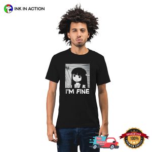 I'm Fine Funny Horror Manga Tee 3