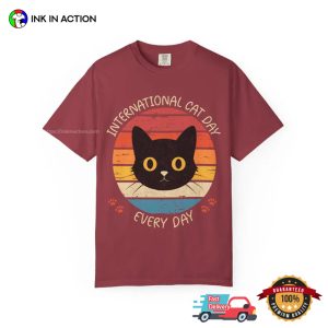 International Cat Day Every Day Vintage Comfort Colors T-shirt