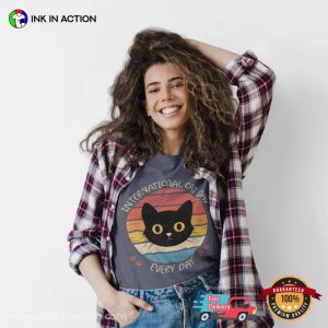 International Cat Day Every Day Vintage Comfort Colors T-shirt