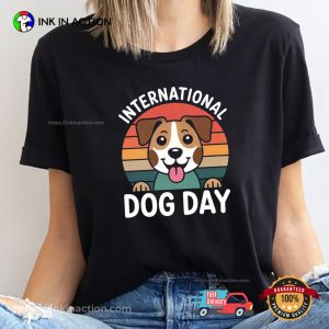 International Dog Day Vintage Sunset T-shirt