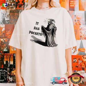 It Has Pockets Grim Reaper Halloween Meme Comfort Colors Tee 3