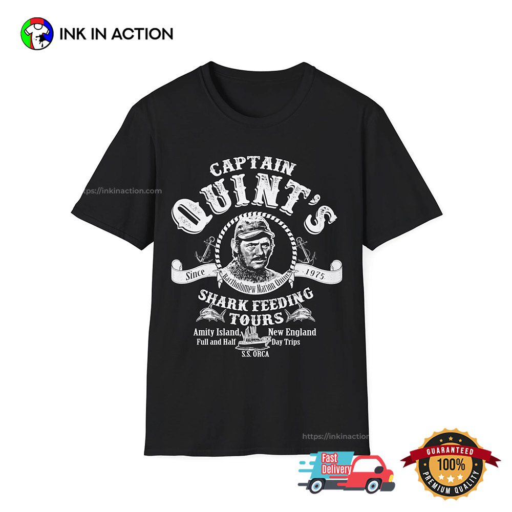 Jaws Captain Quint's Shark Feeding Tours T-shirt Jaws Captain Quint's Shark Feeding Tours T-shirt